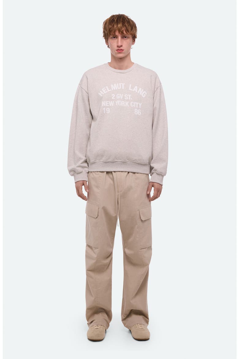 Varsity Cotton French Terry Crewneck Sweatshirt, Alternate, color, LIGHT GREY MELANGE