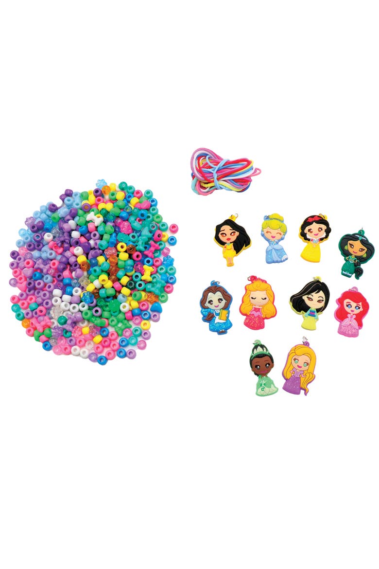 Deluxe Sparkling Necklace Set Disney Princess, 520 Piece Diy Jewelry Kit, Alternate, color, Multicolored