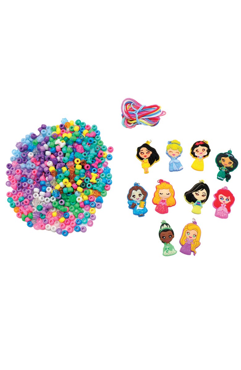 Tara Toy Deluxe Sparkling Necklace Set Disney Princess, 520 Piece Diy Jewelry Kit, Alternate, color, Multicolored
