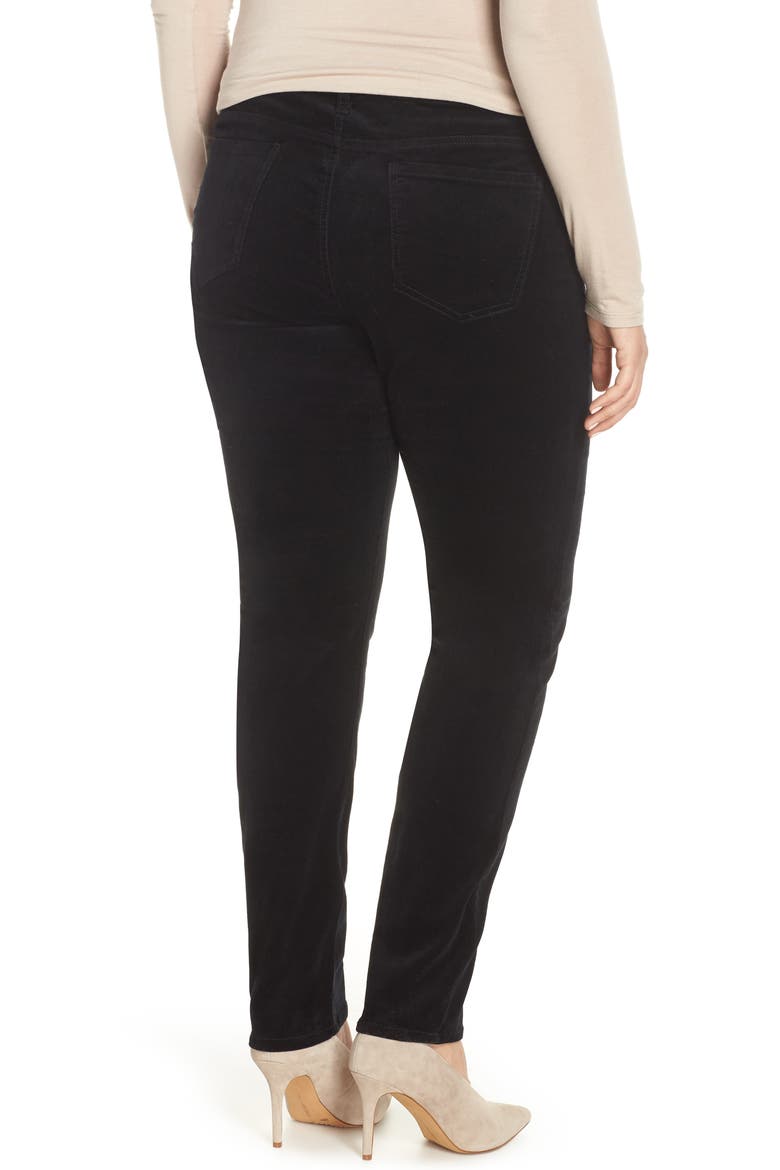 Diana Stretch Corduroy Skinny Pants, Alternate, color, BLACK JM