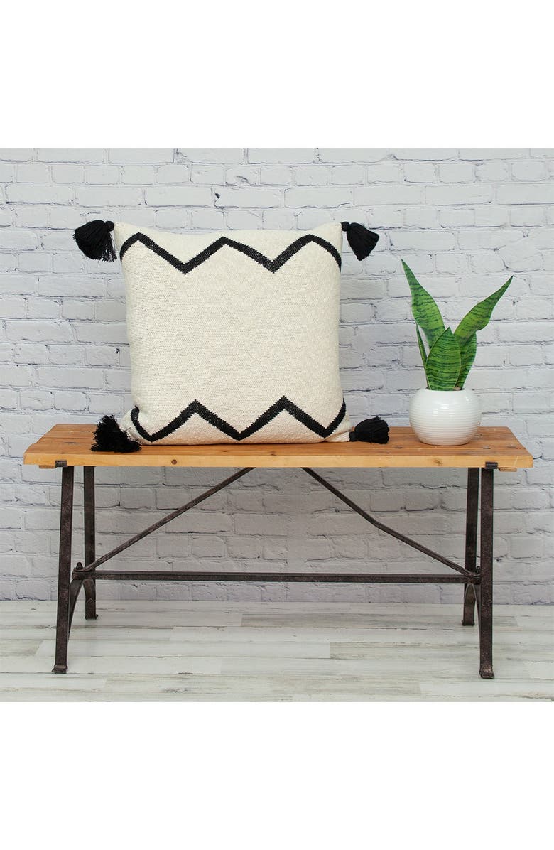 PARKLAND COLLECTION Zinga Transitional Beige/Cream Throw Pillow, Alternate, color, Beige/Cream