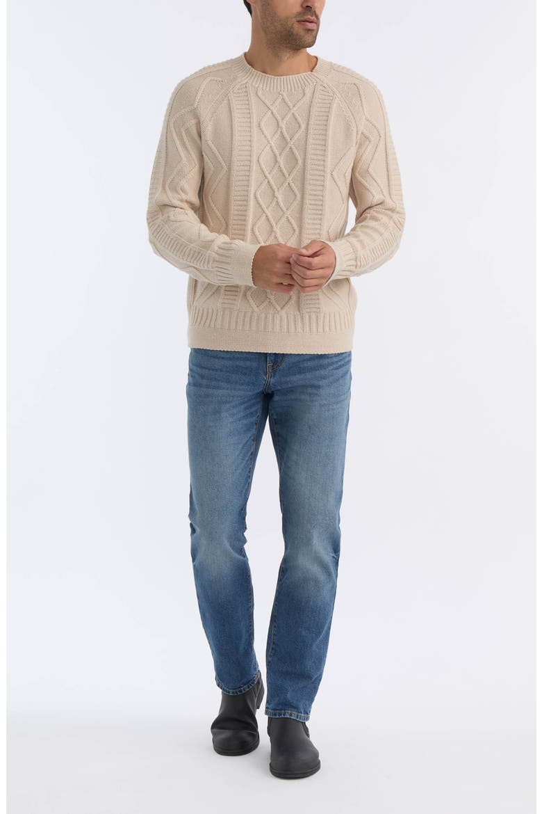 Cable Knit Sweater, Alternate, color, CREAM