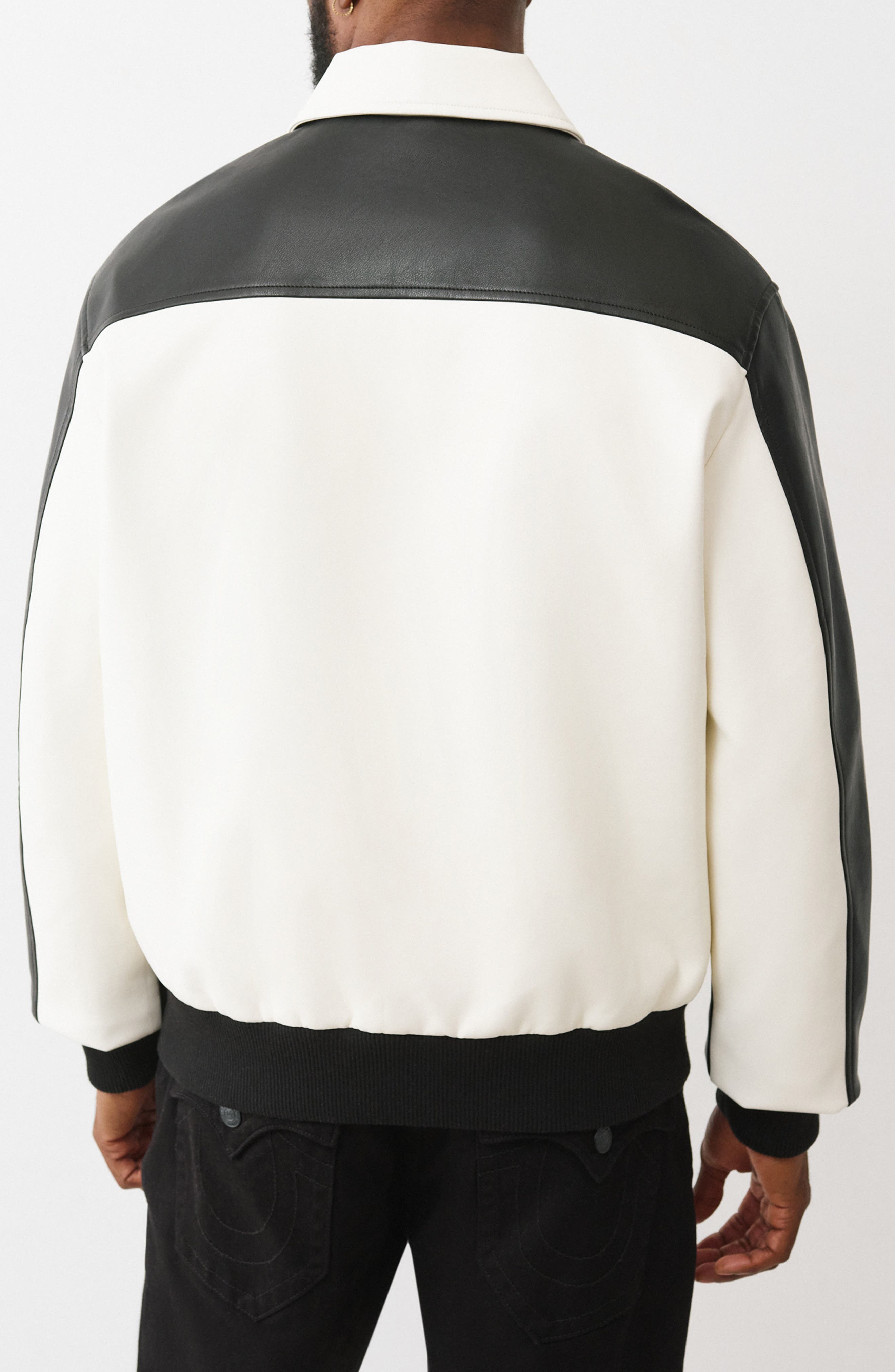 True Religion Faux Leather Racing Jacket (Men) | Nordstromrack