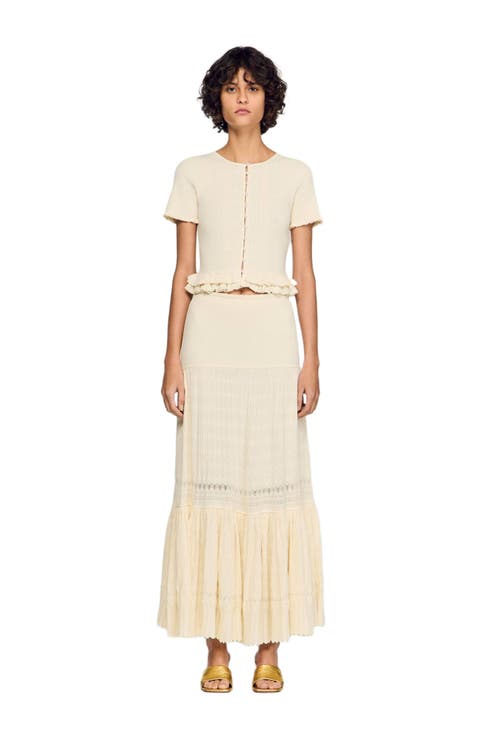 Long knit skirt