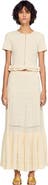 SANDRO Long knit skirt
