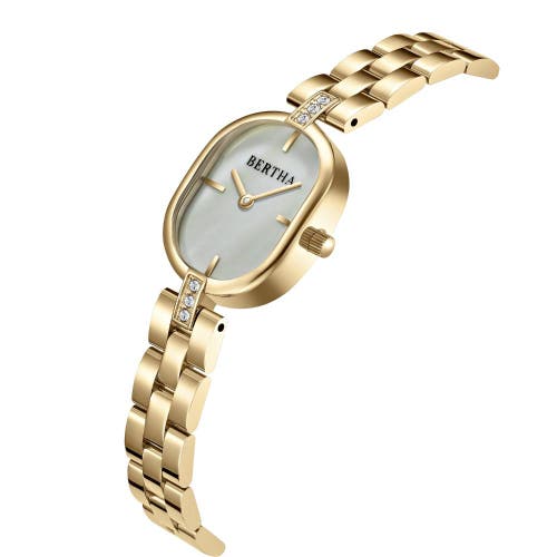 Bertha Lana Mother Of Pearl Ladies Watch In Gold