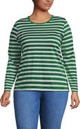 Lands' End Supima Cotton Long Sleeve Crewneck T-Shirt