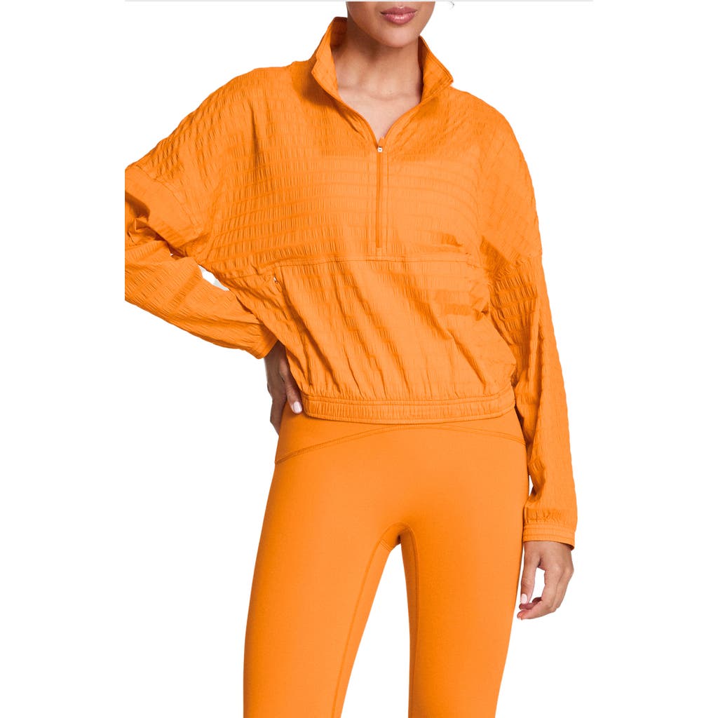 Spanx ® Active Run Water Resistant Half-zip Jacket In Orange