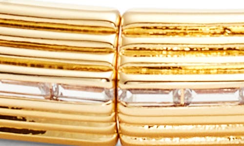 Nordstrom Cubic Zirconia Inset Deco Stretch Bracelet In Gold