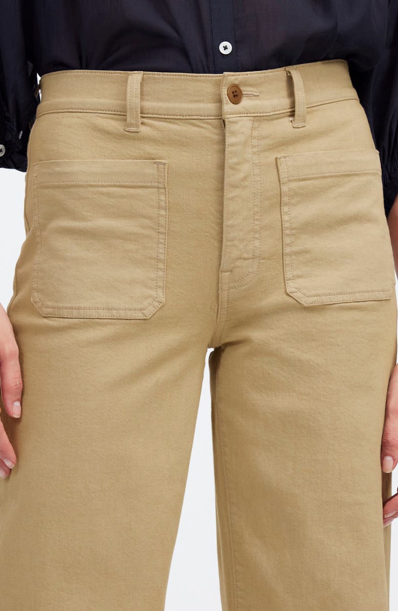 Madewell The Emmett Patch Pocket Wide Leg Pants, Alternate, color, Heritage Khaki