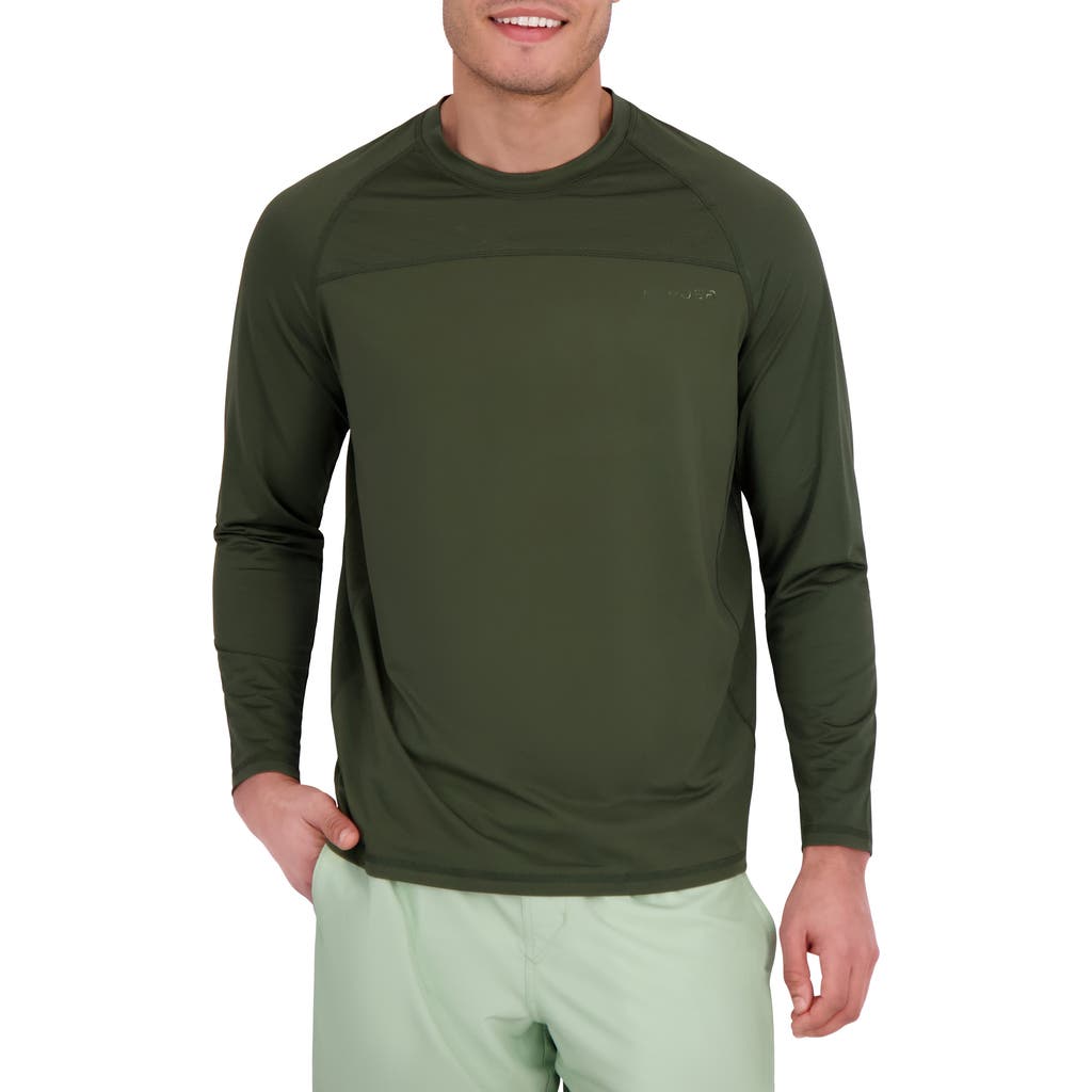 Spyder Textured Long Sleeve Rashguard In Kombu Green