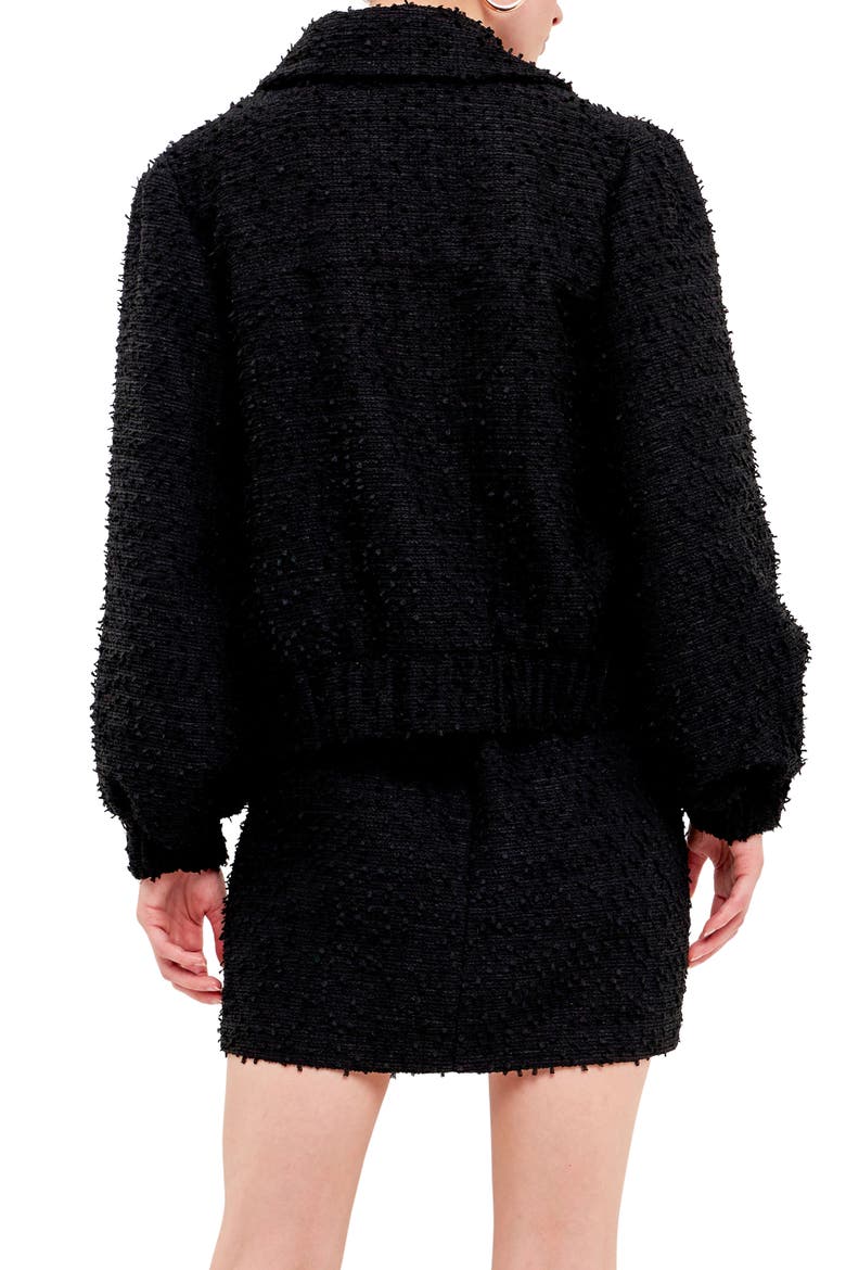 Bouclé Jacket, Alternate, color, BLACK
