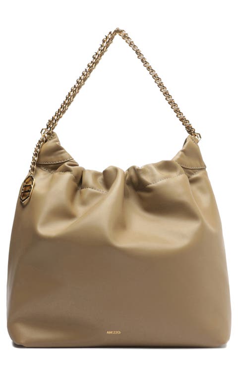 Medium Elizabeth Leather Bucket Bag
