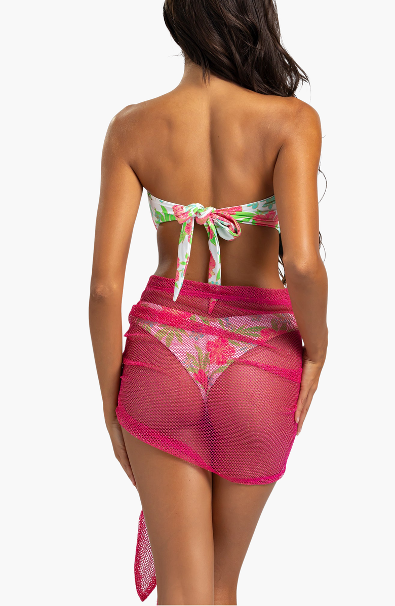 Beach Bunny Swimwear Dudley Short Pareo, Alternate, color, Fuchsia