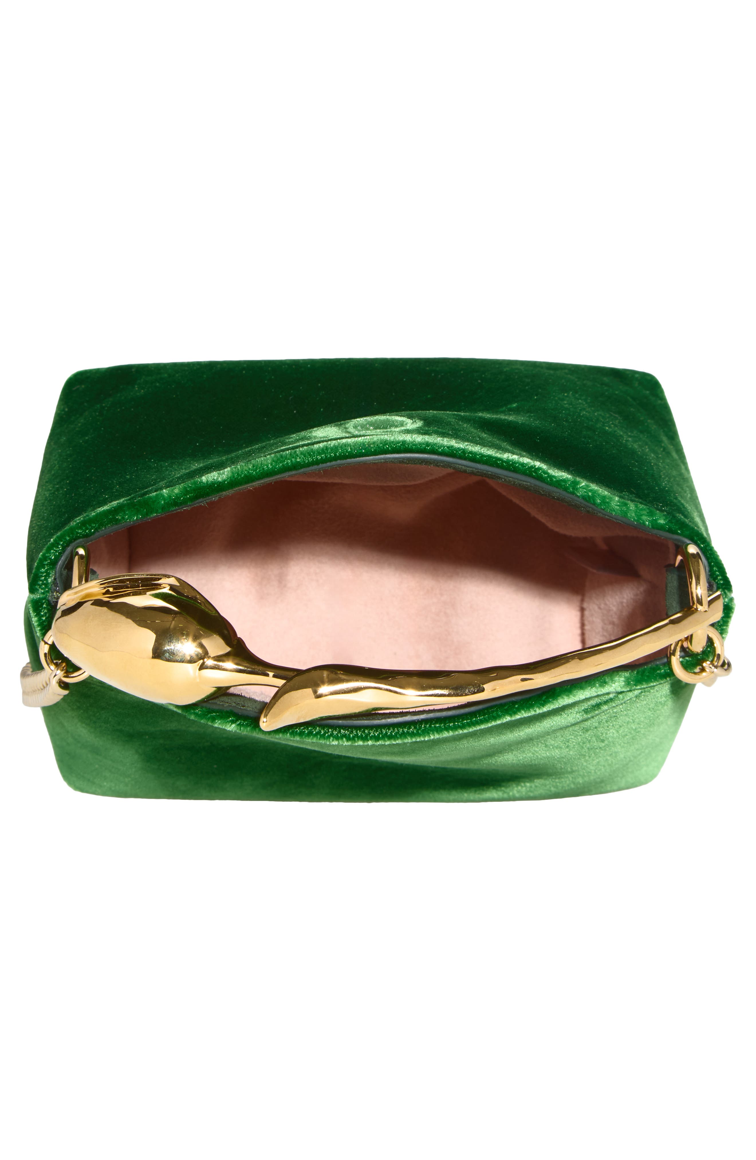 Micro Velvet Bloom Bag, Alternate, color, BOTTLE GREEN
