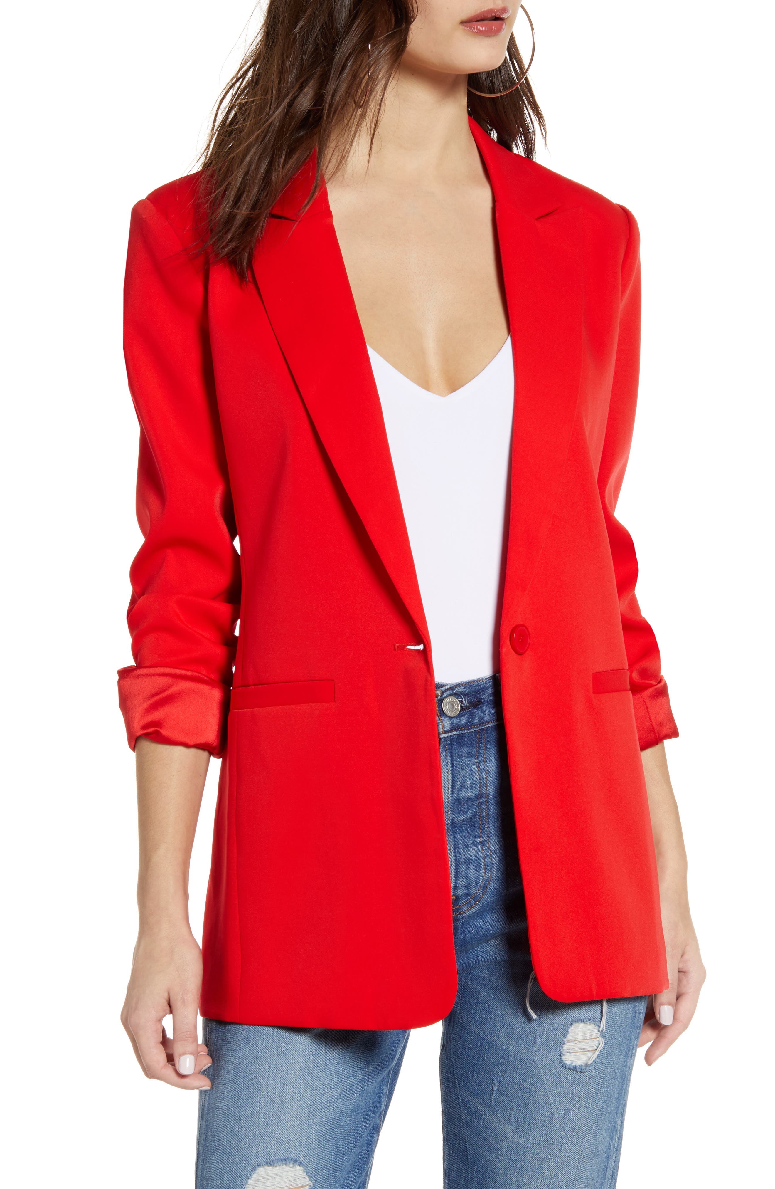 Endless Rose Tailored Single Button Blazer