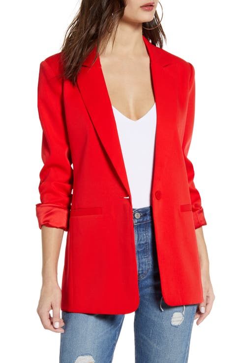 Tailored Single Button Blazer