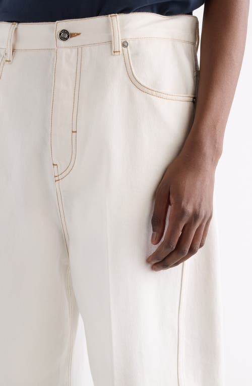 Givenchy White Denim Wide-leg Jeans In White