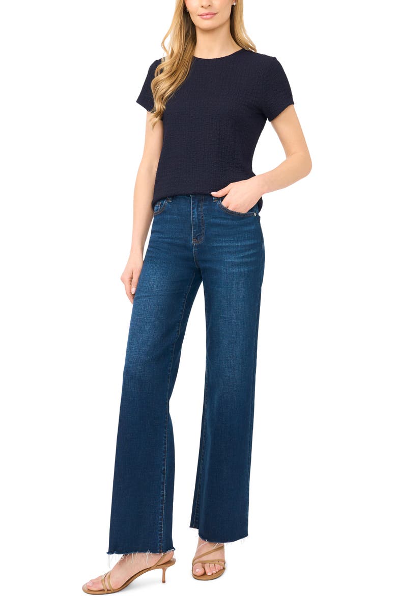 Halogen<sup>®</sup> Pucker Crewneck T-Shirt, Alternate, color, Baritone Blue