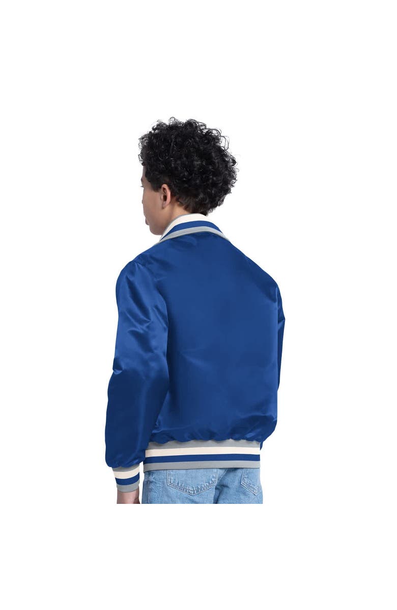 STARTER Youth Starter  Royal Los Angeles Dodgers The Captain Jr. Cooperstown Collection Full-Zip Varsity Jacket, Alternate, color, Royal