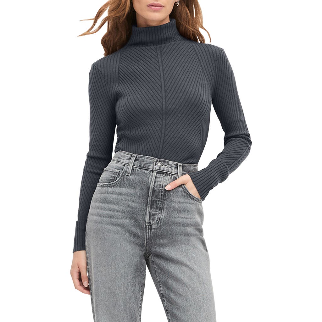 Favorite Daughter Be Your Girl Turtleneck Merino Wool Blend Sweater In Gray