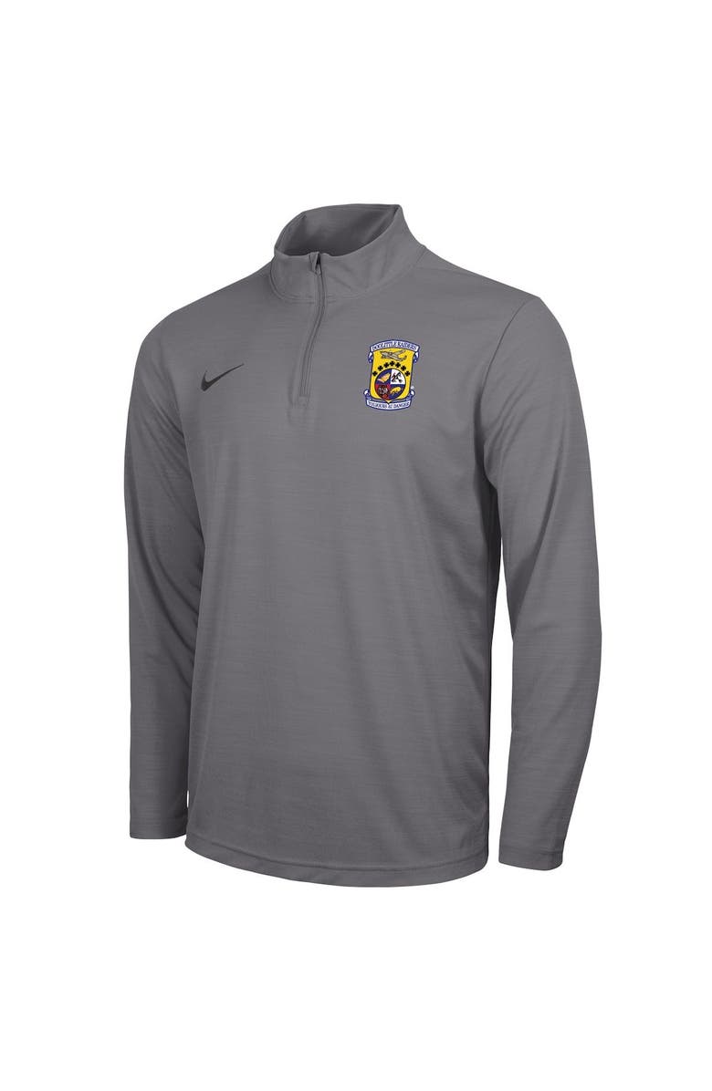 Nike Men's Nike Charcoal Air Force Falcons Rivalry Intensity Quarter-Zip Pullover Top, Alternate, color, Charcoal