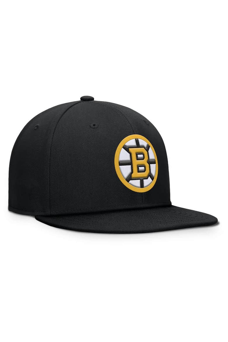 Men's Fanatics Black Boston Bruins Primary Logo Snapback Hat, Alternate, color, Black