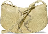 Kate Spade New York loop snakeskin embossed leather crossbody bag
