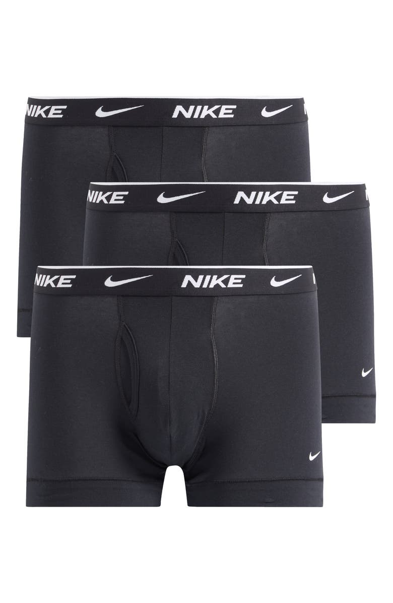 Nike Dri-FIT Essential Assorted 3-Pack Stretch Cotton Trunks, Main, color, Black Assorted