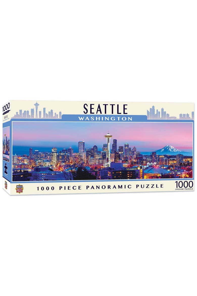 Seattle 1000pc Panoramic Puzzle, Main, color, Multicolor