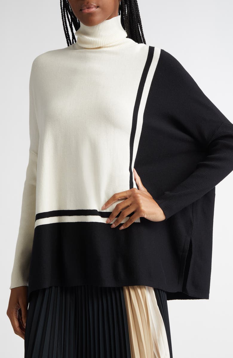 Reiss Sophia Pattern Turtleneck Sweater, Alternate, color, 