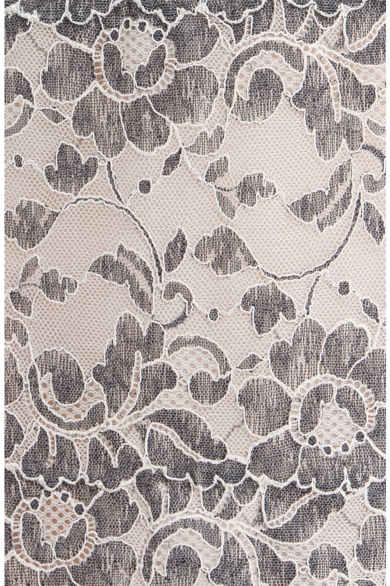 Peony Lace Chemise, Alternate, color, WARM WHITE/ BLACK