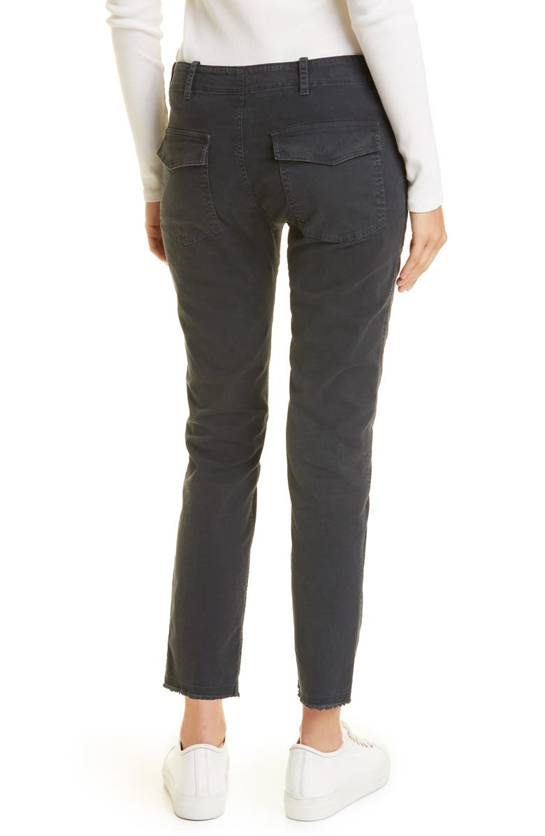 Nili Lotan Jenna Slim Crop Stretch Twill Pants, Alternate, color,