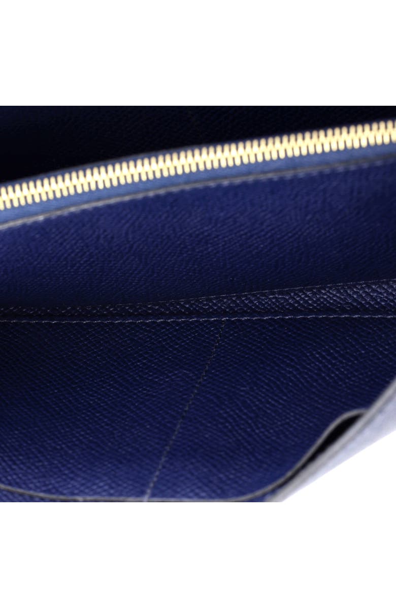 Pre-Owned Hermes Kelly To Go Wallet Epsom, Alternate, color, Bleu Saphir