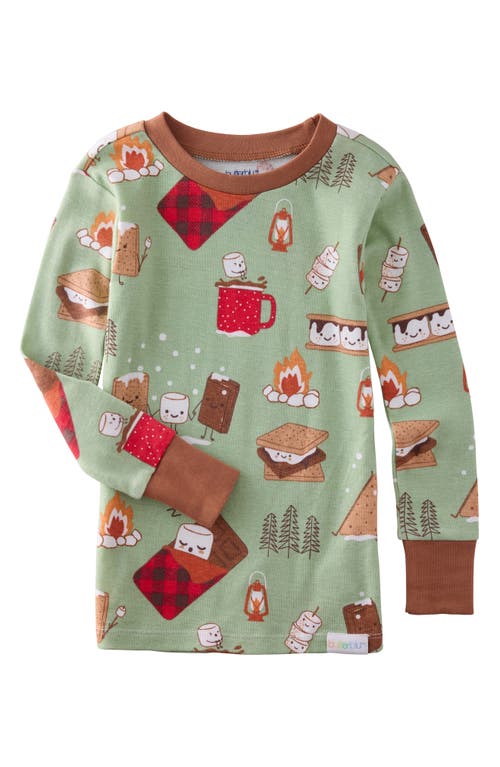 Butterblu Kids' Zen Print Fitted Organic Cotton Two-piece Pajamas In Multi