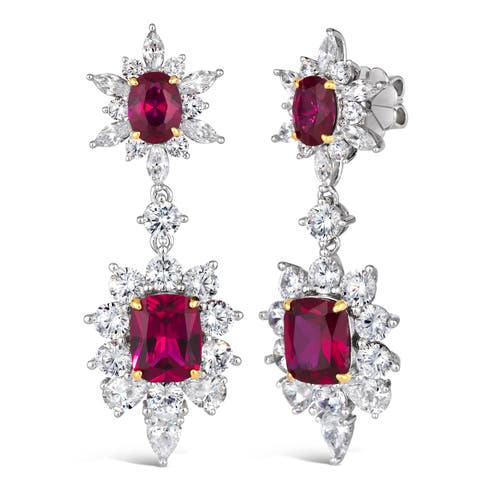 Anna Zuckerman Berkshire Drop Earrings In Ruby