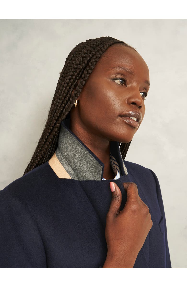 HOBBS LONDON Cavendish Wool Coat, Alternate, color, Navy