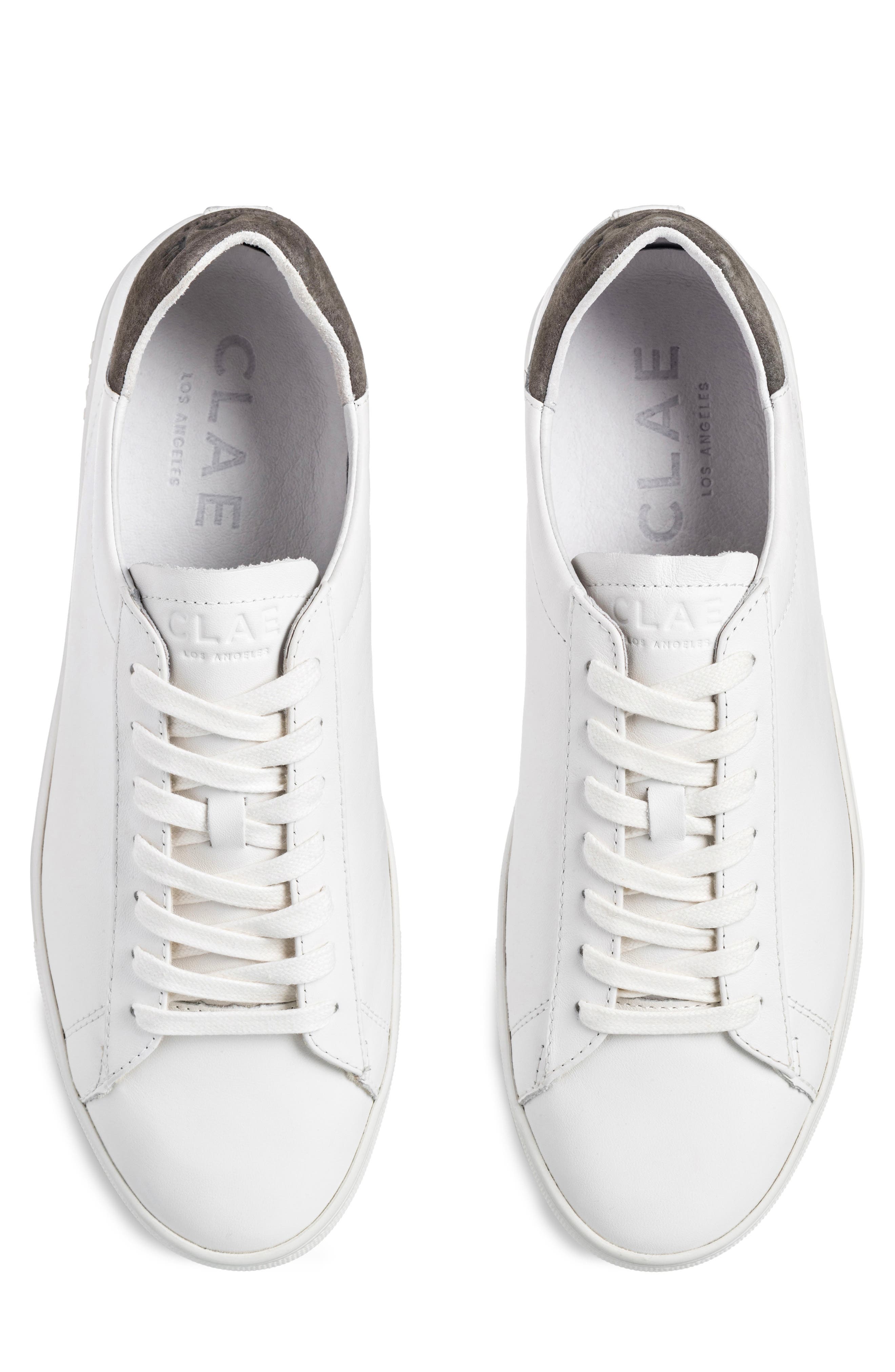 Bradley Leather Sneaker, Alternate, color, WHITE LEATHER OLIVE NIGHT