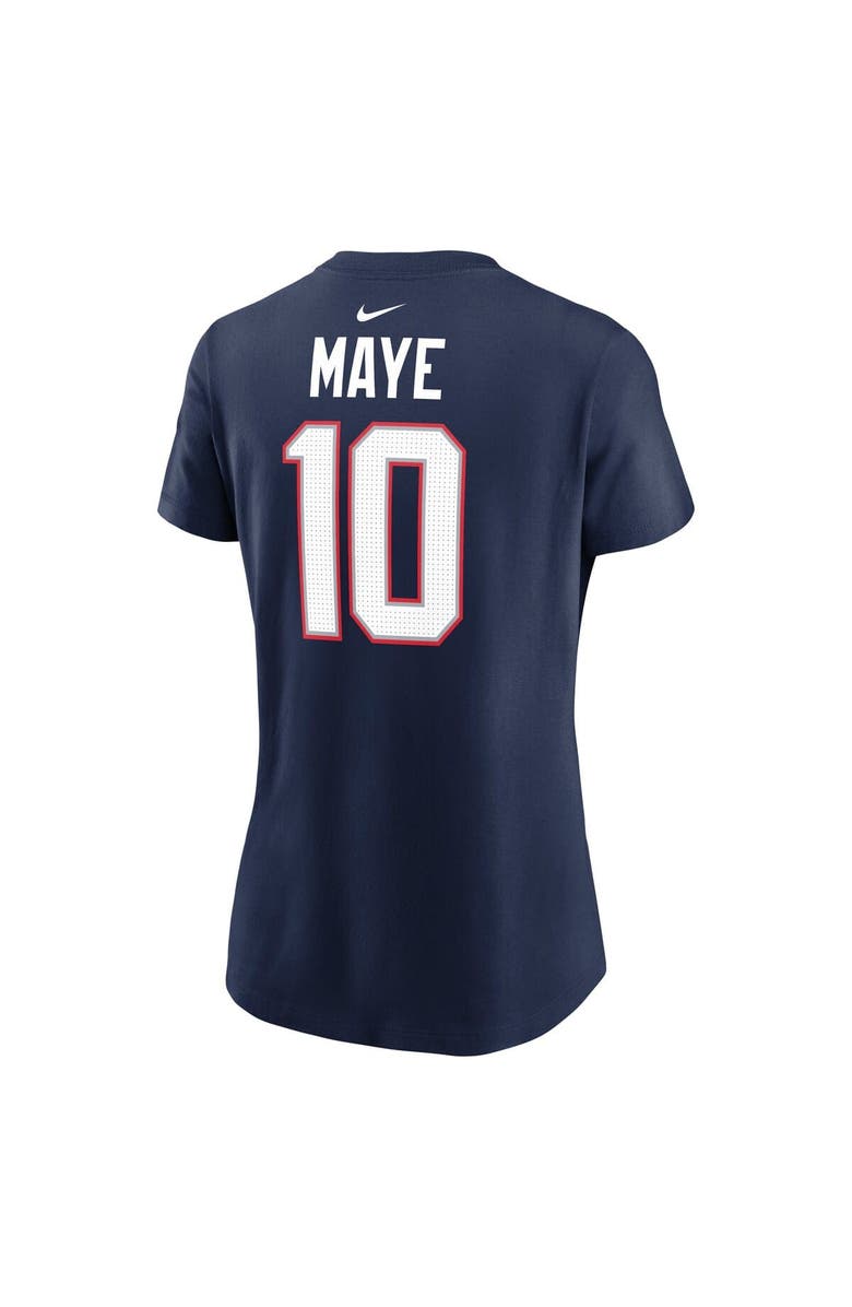 Nike Women's Nike Drake Maye Navy New England Patriots Super Bowl LX Patch Name & Number T-Shirt, Alternate, color, Navy