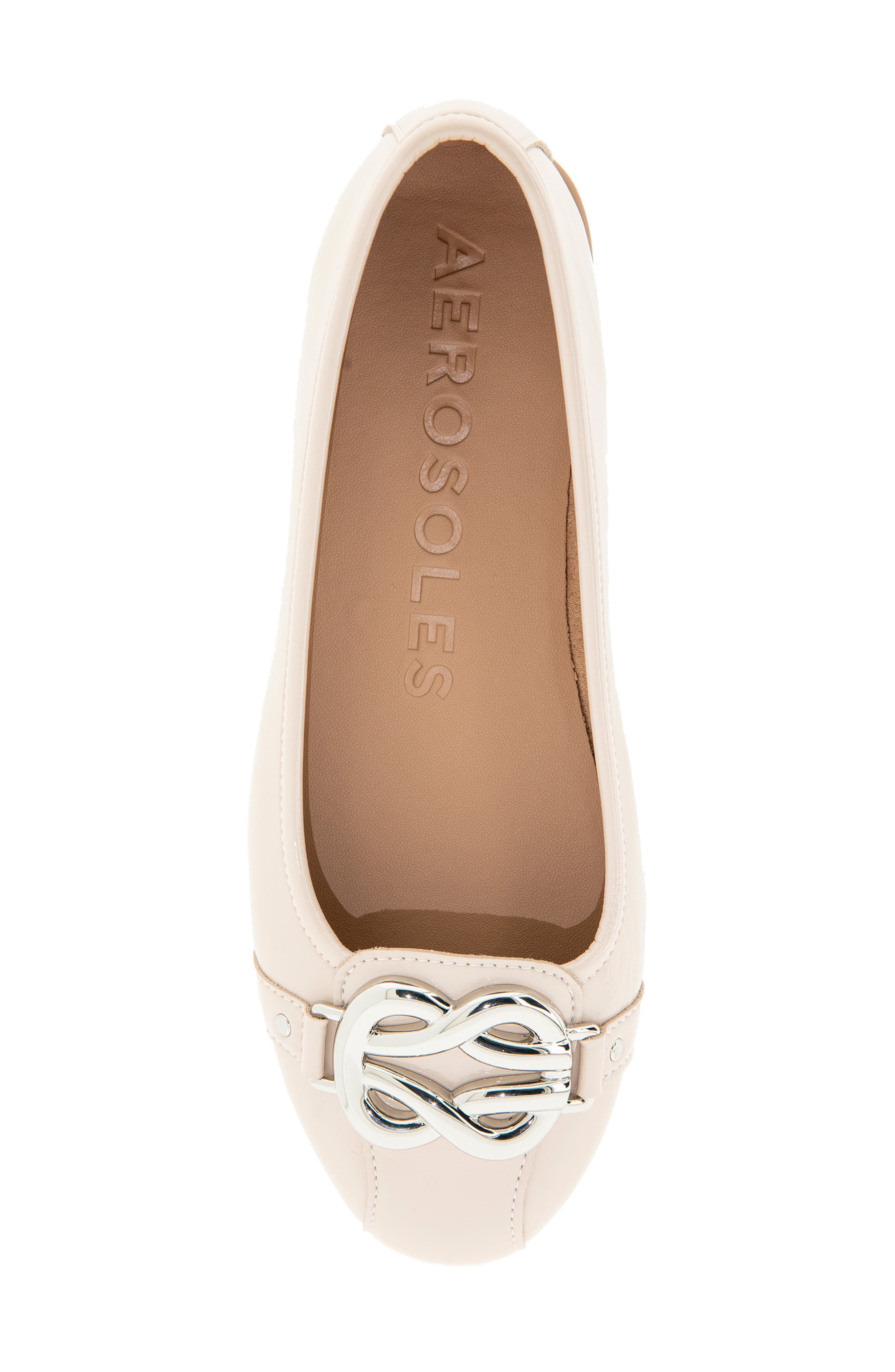 Big Bet Ballet Flat, Alternate, color, STONE CRINKLE FAUX LEATHER