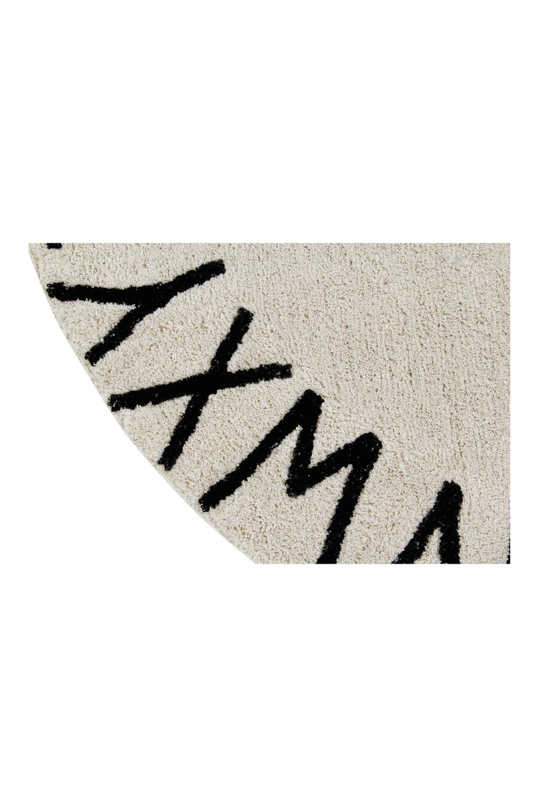 A to Z Rug, Alternate, color, ROUND BLACK