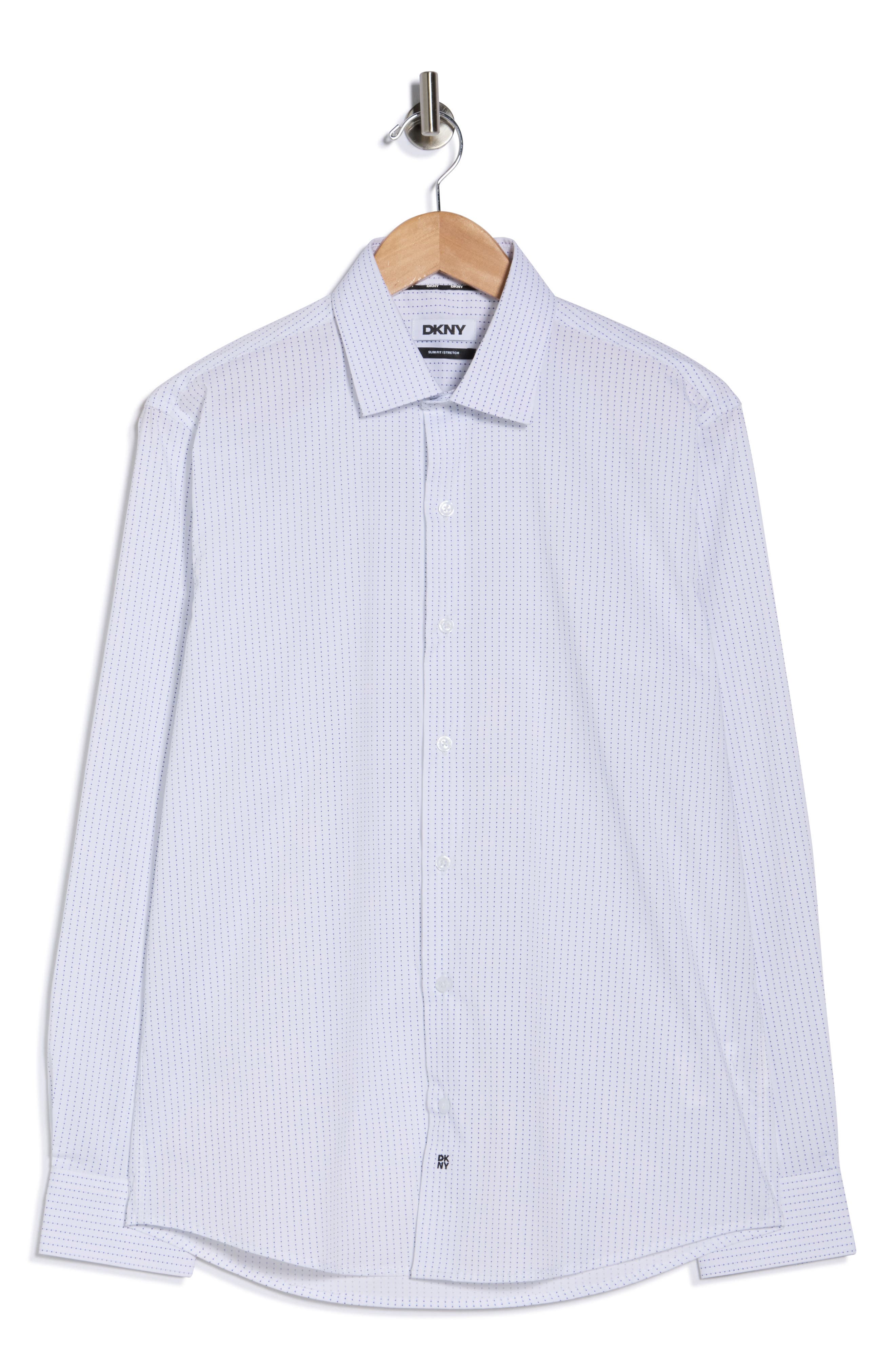 dkny slim fit stretch dress shirt DKNY Slim Fit Stretch Dress Shirt in Black for Men