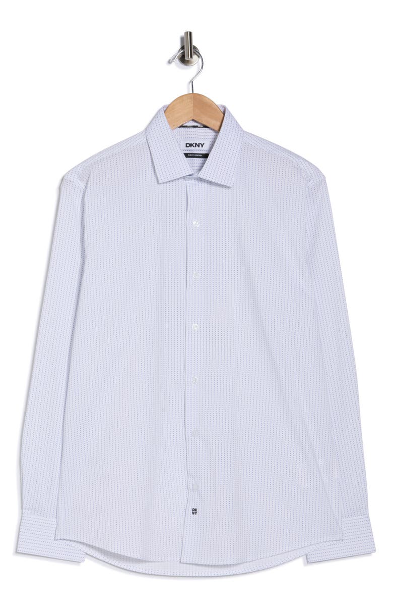 DKNY Dot Stripe Stretch Dress Shirt, Main, color,