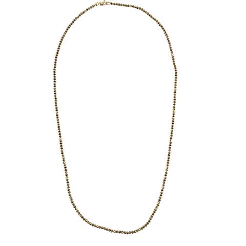 Beaded Pyrite Necklace