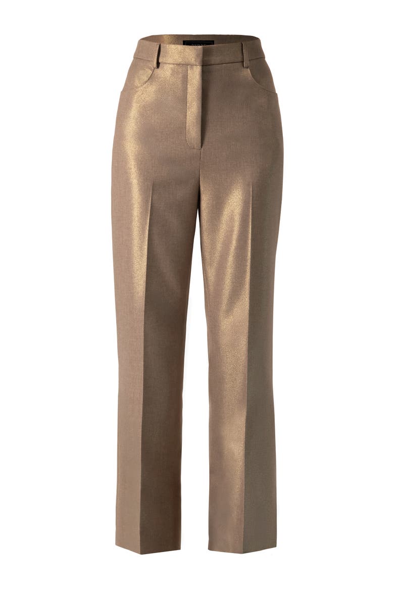 Sparkling Straight-Leg Pants with Pockets, Alternate, color, Brown