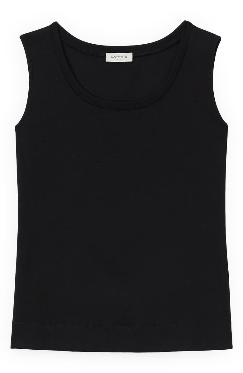 Lafayette 148 New York Stretch Swiss Cotton Rib Tank, Alternate, color, 