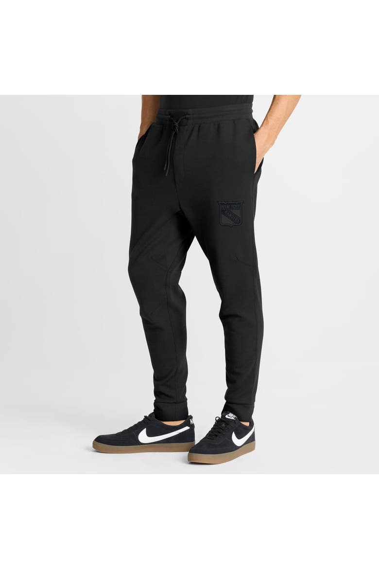 Men's Fanatics Black New York Rangers Authentic Pro Road Tri-Blend Joggers, Main, color, Black