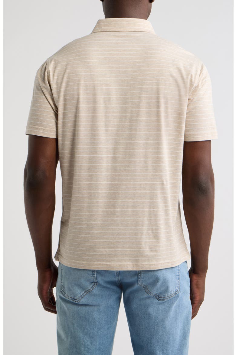Crown Crafted Excursionist Flex Pinstripe Polo, Alternate, color, TRUFFLE