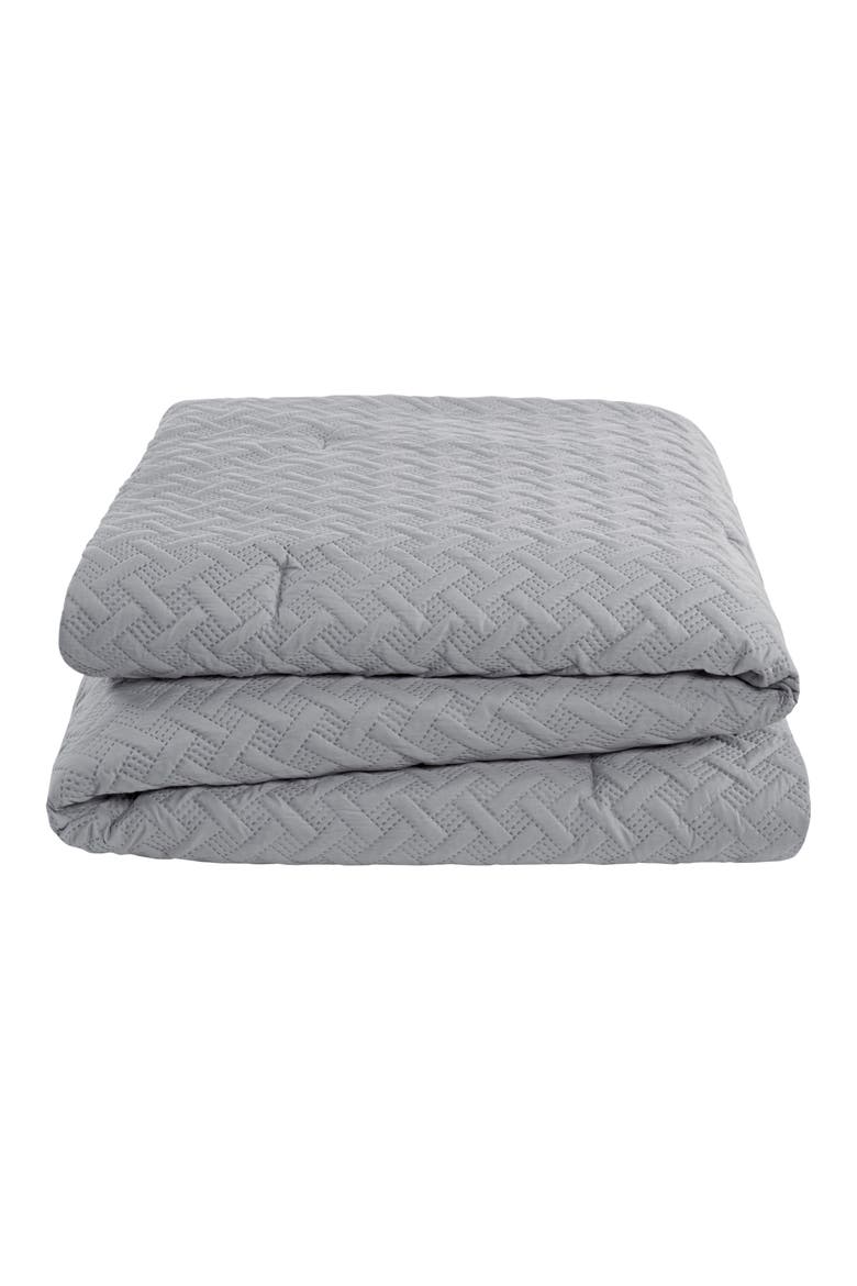 Nina Embossed Comforter Set, Alternate, color, GREY