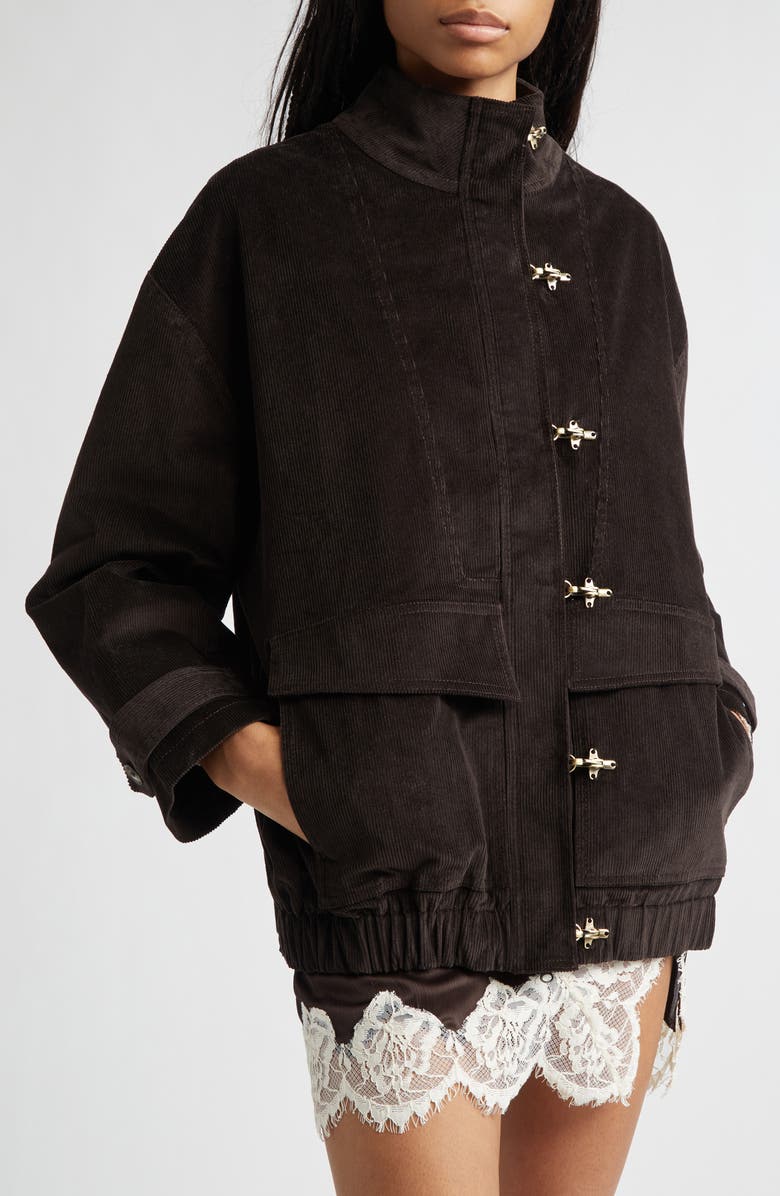 Siedrés Polca Stretch Corduroy Jacket, Alternate, color, Dark Brown